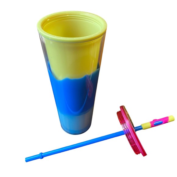 Starbucks 24oz Color-Change Cold-to-Go Cup w/ Silicone Straw Topper NWT - Picture 4 of 5